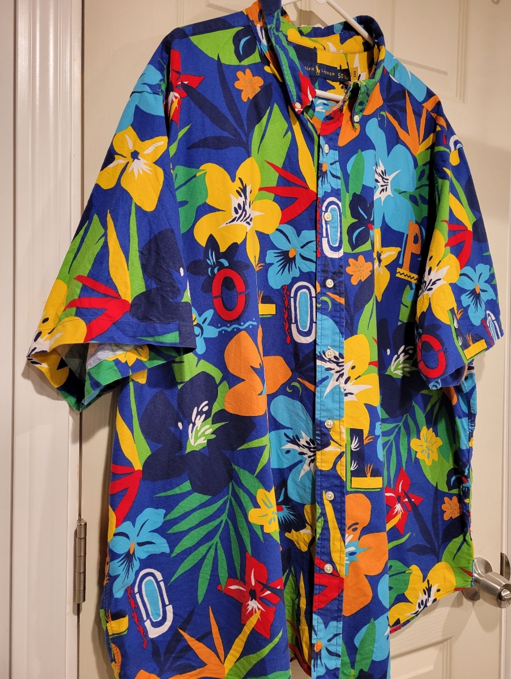 Polo Ralph Lauren Tropical Cruise Floral Shirt 5XB Big & Tall Hawaiian Cotton